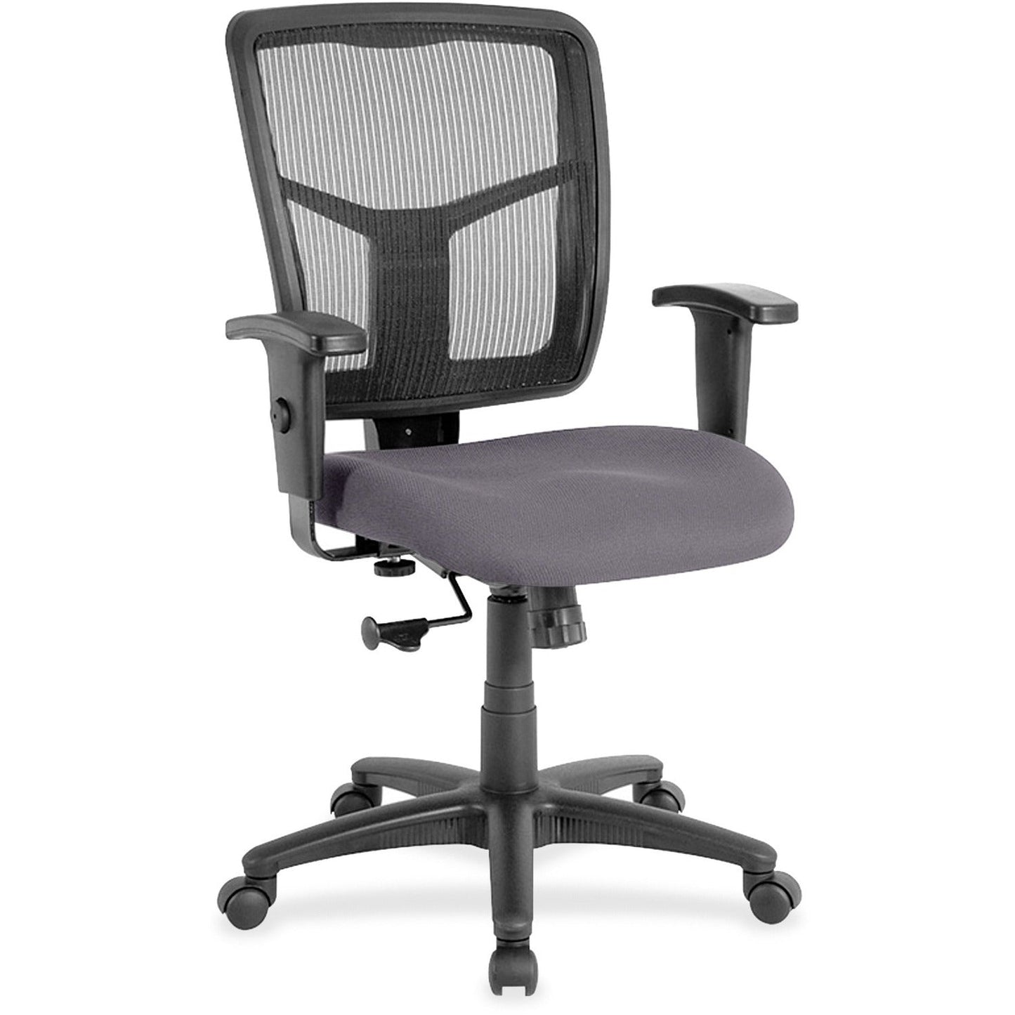 Lorell Ergomesh Managerial Mesh Mid - back Task Chair with Adjustable Arms and 5 - Star Base 17.7" - 21"H (LLR - LLR86209X) - SchoolOutlet