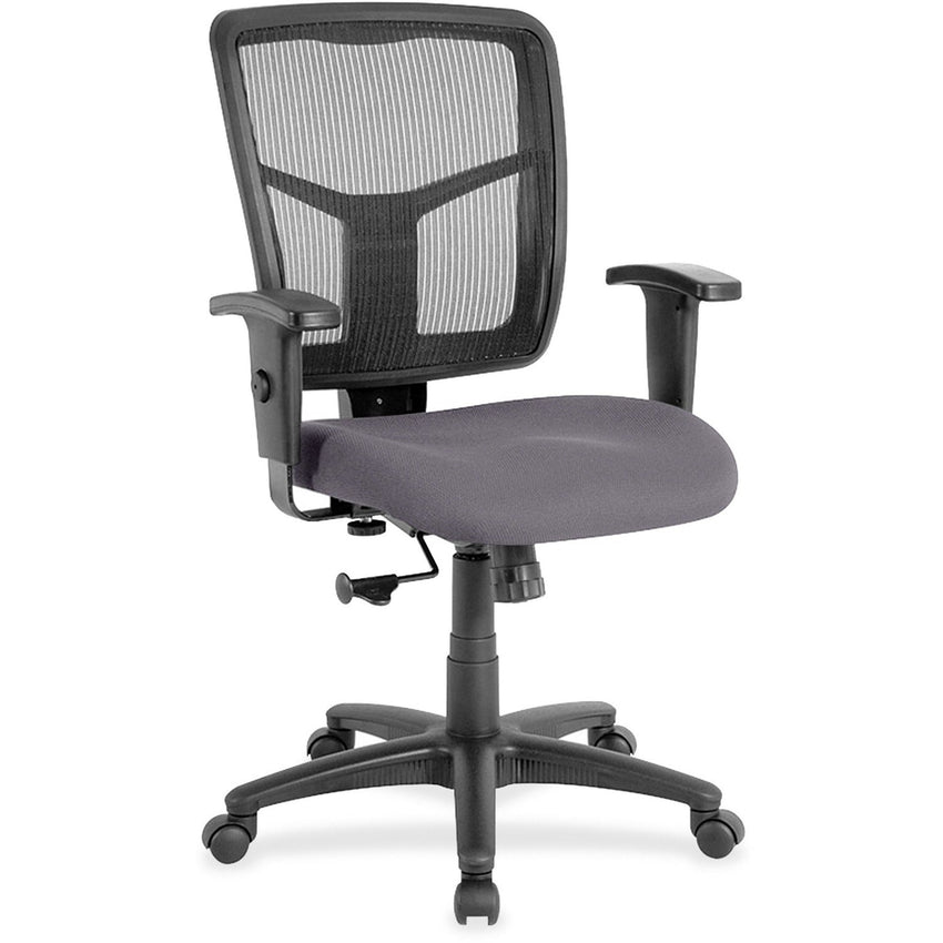 Lorell Ergomesh Managerial Mesh Mid - back Task Chair with Adjustable Arms and 5 - Star Base 17.7" - 21"H (LLR - LLR86209X) - SchoolOutlet