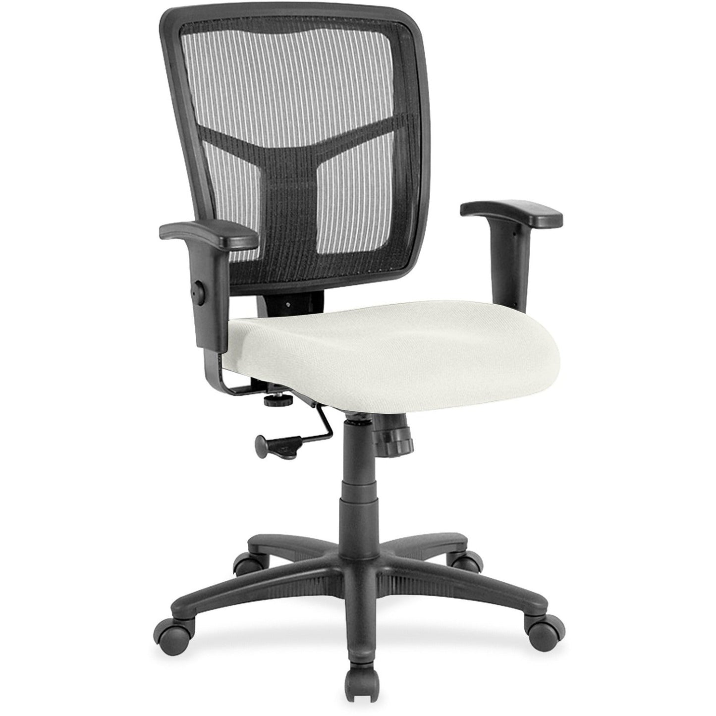 Lorell Ergomesh Managerial Mesh Mid - back Task Chair with Adjustable Arms and 5 - Star Base 17.7" - 21"H (LLR - LLR86209X) - SchoolOutlet