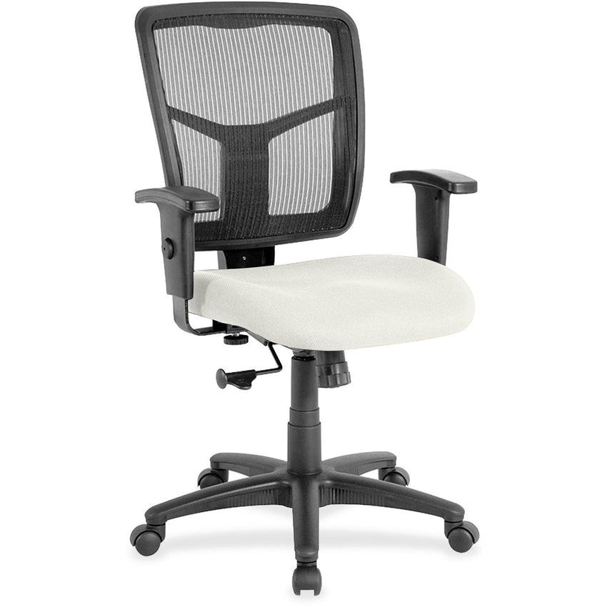 Lorell Ergomesh Managerial Mesh Mid - back Task Chair with Adjustable Arms and 5 - Star Base 17.7" - 21"H (LLR - LLR86209X) - SchoolOutlet