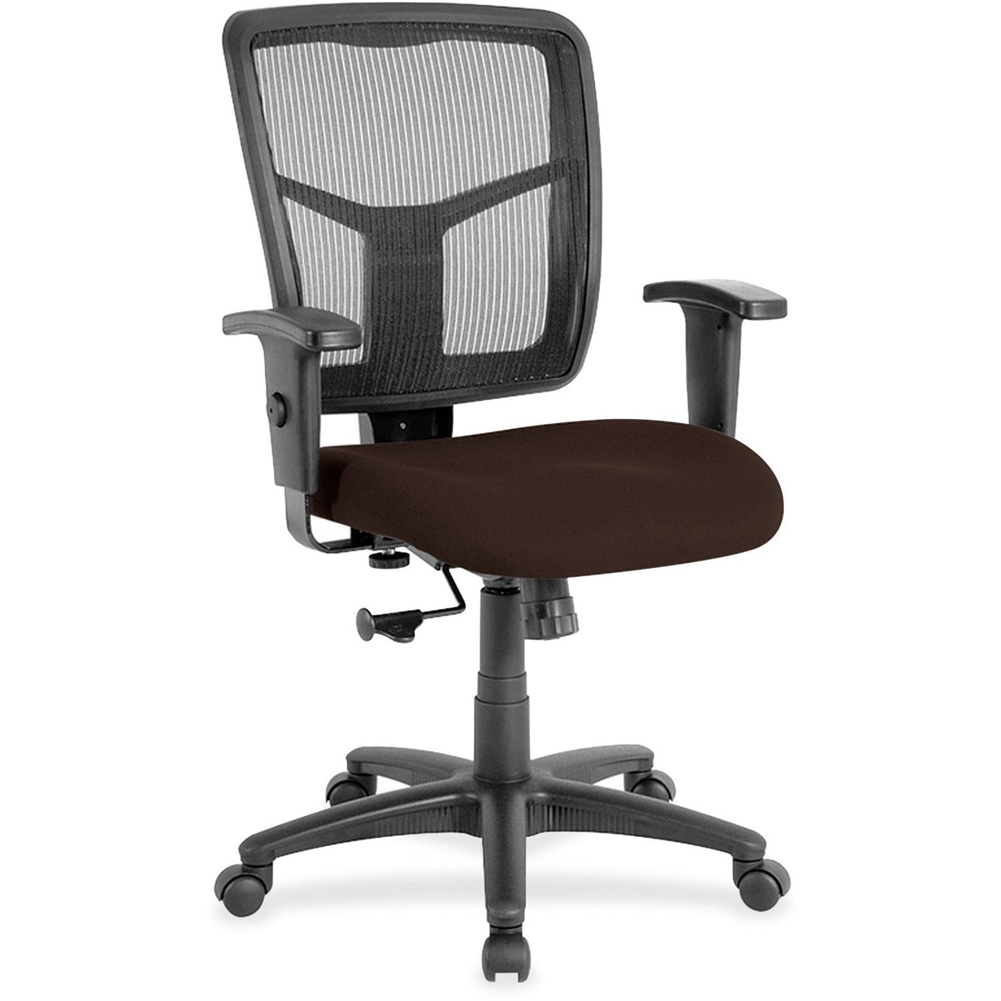 Lorell Ergomesh Managerial Mesh Mid - back Task Chair with Adjustable Arms and 5 - Star Base 17.7" - 21"H (LLR - LLR86209X) - SchoolOutlet