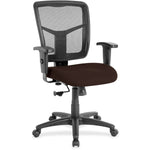 Lorell Ergomesh Managerial Mesh Mid - back Task Chair with Adjustable Arms and 5 - Star Base 17.7