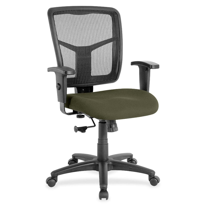 Lorell Ergomesh Managerial Mesh Mid - back Task Chair with Adjustable Arms and 5 - Star Base 17.7" - 21"H (LLR - LLR86209X) - SchoolOutlet