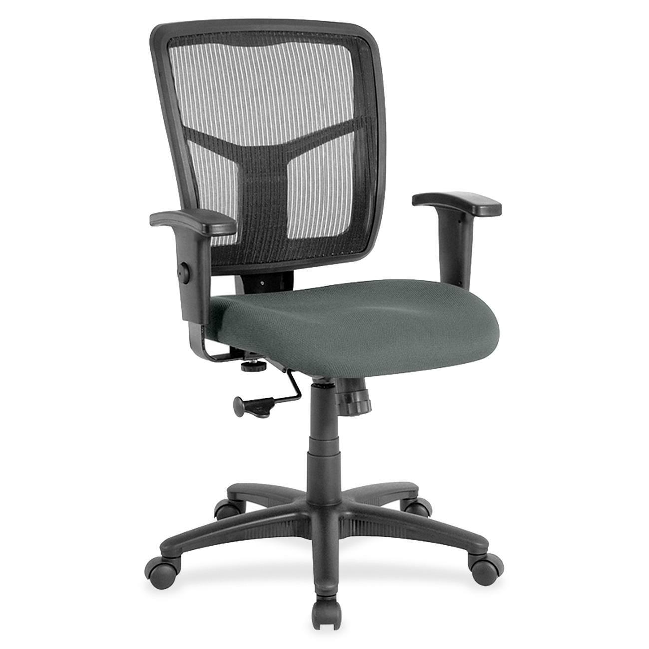 Lorell Ergomesh Managerial Mesh Mid - back Task Chair with Adjustable Arms and 5 - Star Base 17.7" - 21"H (LLR - LLR86209X) - SchoolOutlet
