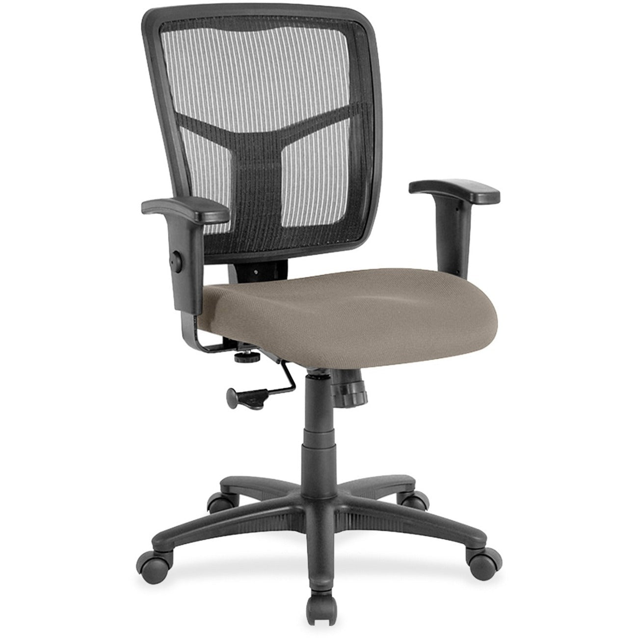 Lorell Ergomesh Managerial Mesh Mid - back Task Chair with Adjustable Arms and 5 - Star Base 17.7" - 21"H (LLR - LLR86209X) - SchoolOutlet
