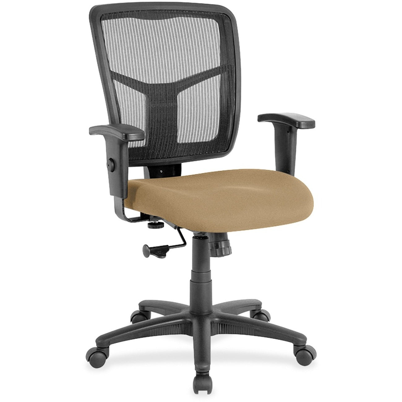 Lorell Ergomesh Managerial Mesh Mid - back Task Chair with Adjustable Arms and 5 - Star Base 17.7" - 21"H (LLR - LLR86209X) - SchoolOutlet