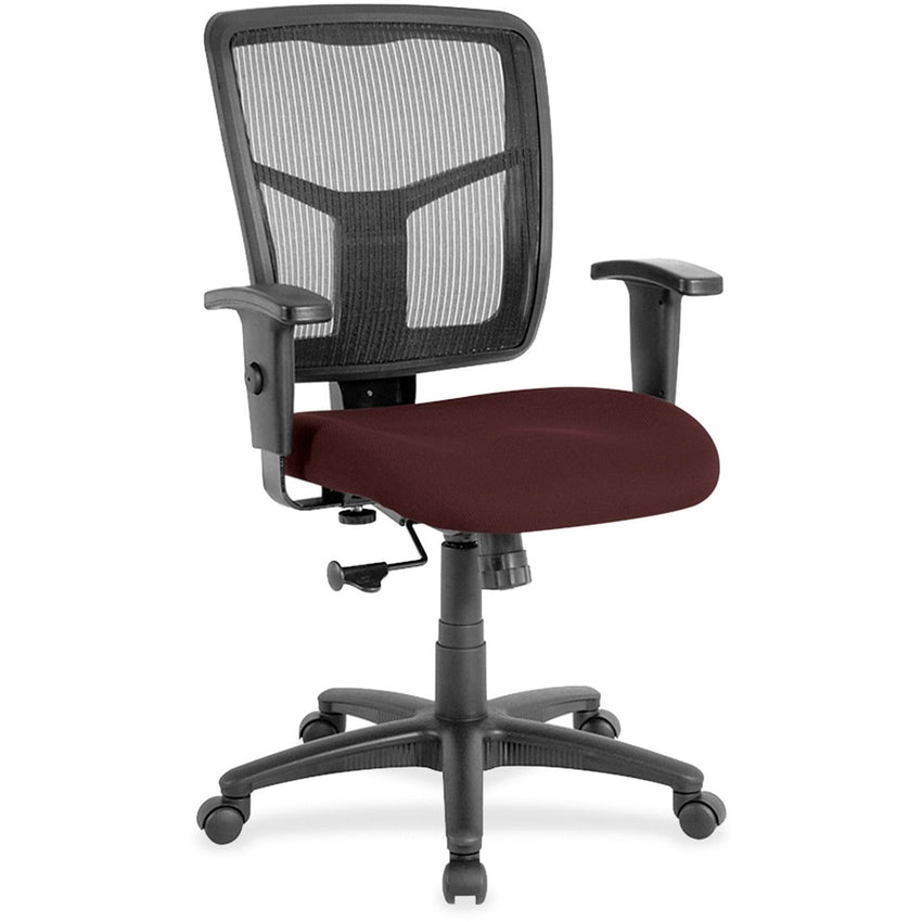Lorell Ergomesh Managerial Mesh Mid - back Task Chair with Adjustable Arms and 5 - Star Base 17.7" - 21"H (LLR - LLR86209X) - SchoolOutlet