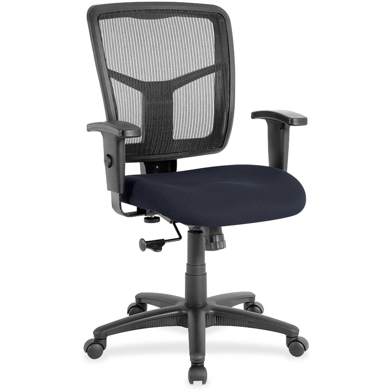 Lorell Ergomesh Managerial Mesh Mid - back Task Chair with Adjustable Arms and 5 - Star Base 17.7" - 21"H (LLR - LLR86209X) - SchoolOutlet