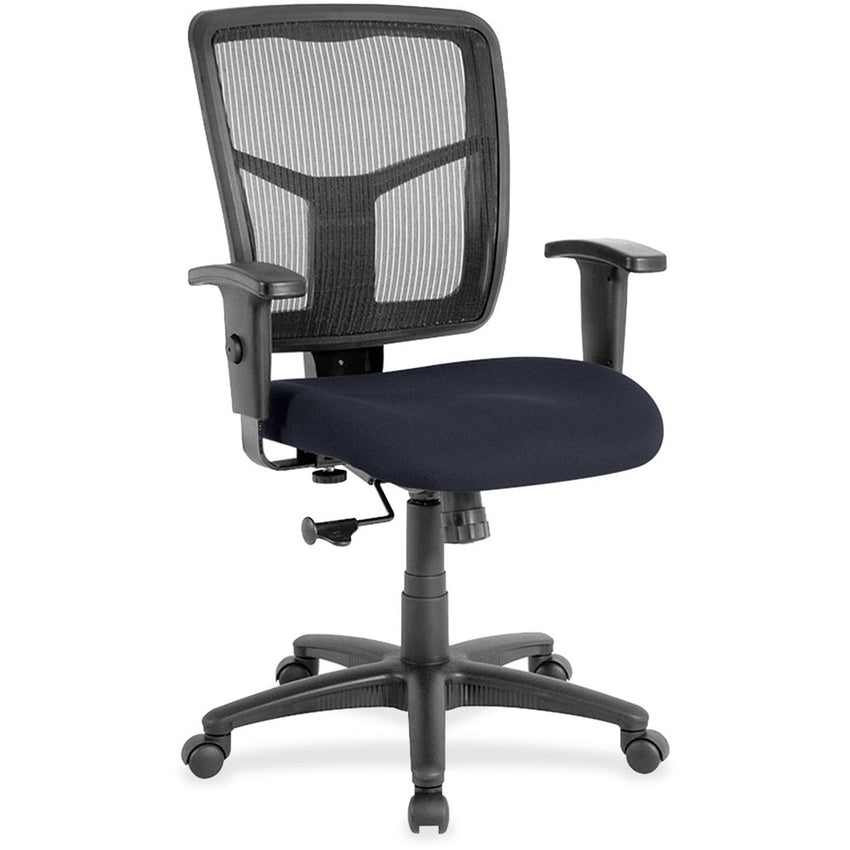 Lorell Ergomesh Managerial Mesh Mid - back Task Chair with Adjustable Arms and 5 - Star Base 17.7" - 21"H (LLR - LLR86209X) - SchoolOutlet