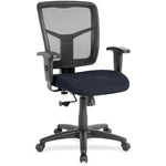 Lorell Ergomesh Managerial Mesh Mid - back Task Chair with Adjustable Arms and 5 - Star Base 17.7