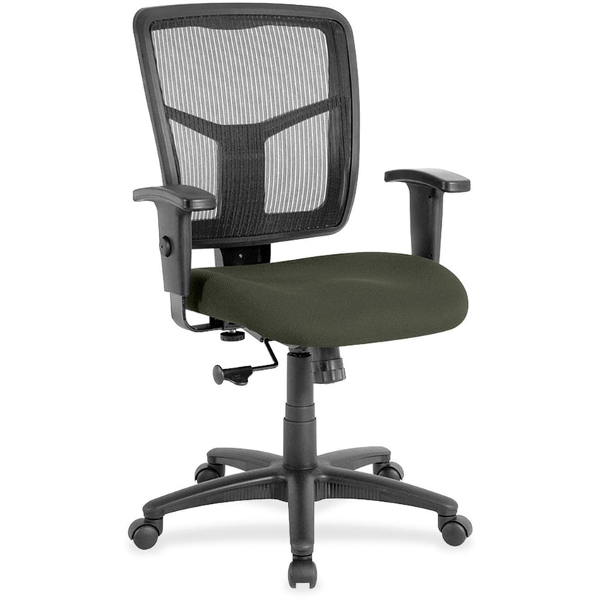 Lorell Ergomesh Managerial Mesh Mid - back Task Chair with Adjustable Arms and 5 - Star Base 17.7" - 21"H (LLR - LLR86209X) - SchoolOutlet
