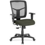 Lorell Ergomesh Managerial Mesh Mid - back Task Chair with Adjustable Arms and 5 - Star Base 17.7
