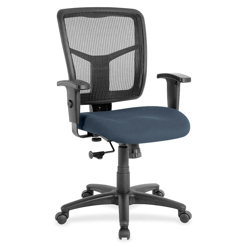 Lorell Ergomesh Managerial Mesh Mid - back Task Chair with Adjustable Arms and 5 - Star Base 17.7" - 21"H (LLR - LLR86209X) - SchoolOutlet