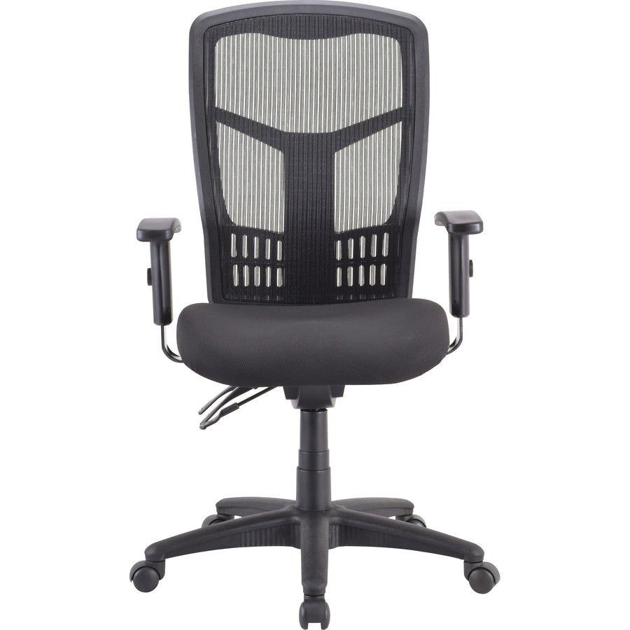 Lorell Ergomesh Executive Mesh High - Back Chair Frame Adjustable Arms and Swivel (LLR - LLR86210) - SchoolOutlet