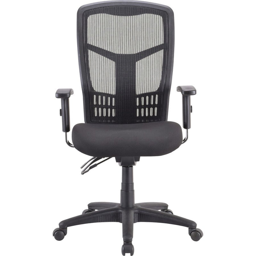 Lorell Ergomesh Executive Mesh High - Back Chair Frame Adjustable Arms and Swivel (LLR - LLR86210) - SchoolOutlet