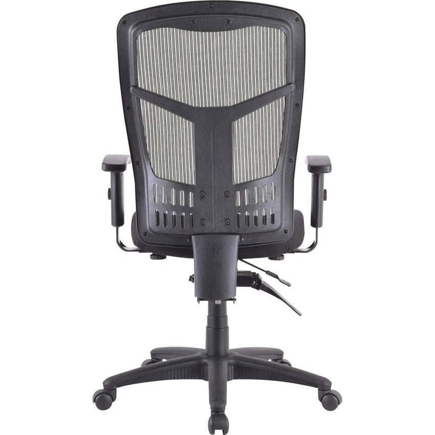 Lorell Ergomesh Executive Mesh High - Back Chair Frame Adjustable Arms and Swivel (LLR - LLR86210) - SchoolOutlet