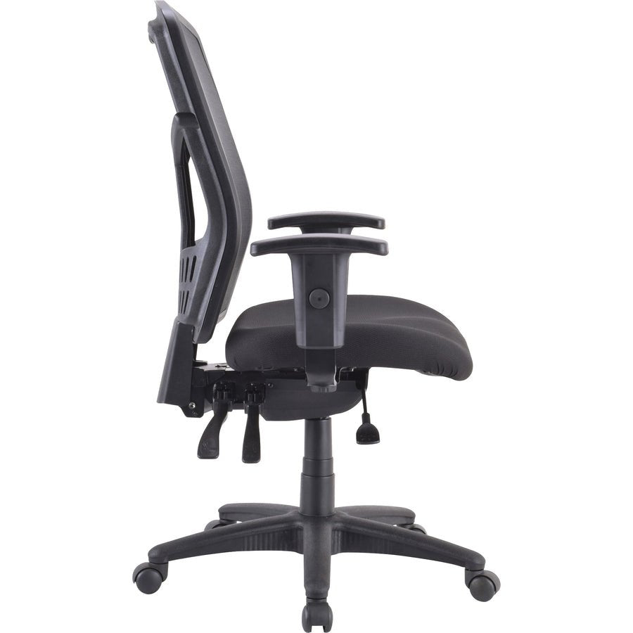 Lorell Ergomesh Executive Mesh High - Back Chair Frame Adjustable Arms and Swivel (LLR - LLR86210) - SchoolOutlet