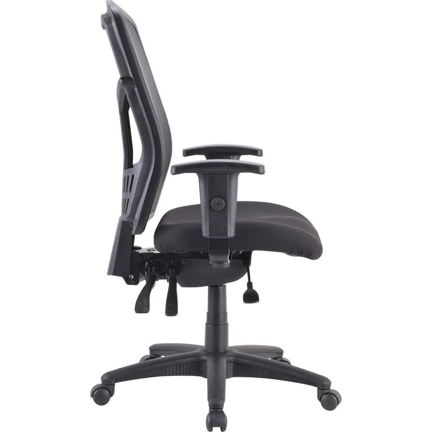 Lorell Ergomesh Executive Mesh High - Back Chair Frame Adjustable Arms and Swivel (LLR - LLR86210) - SchoolOutlet