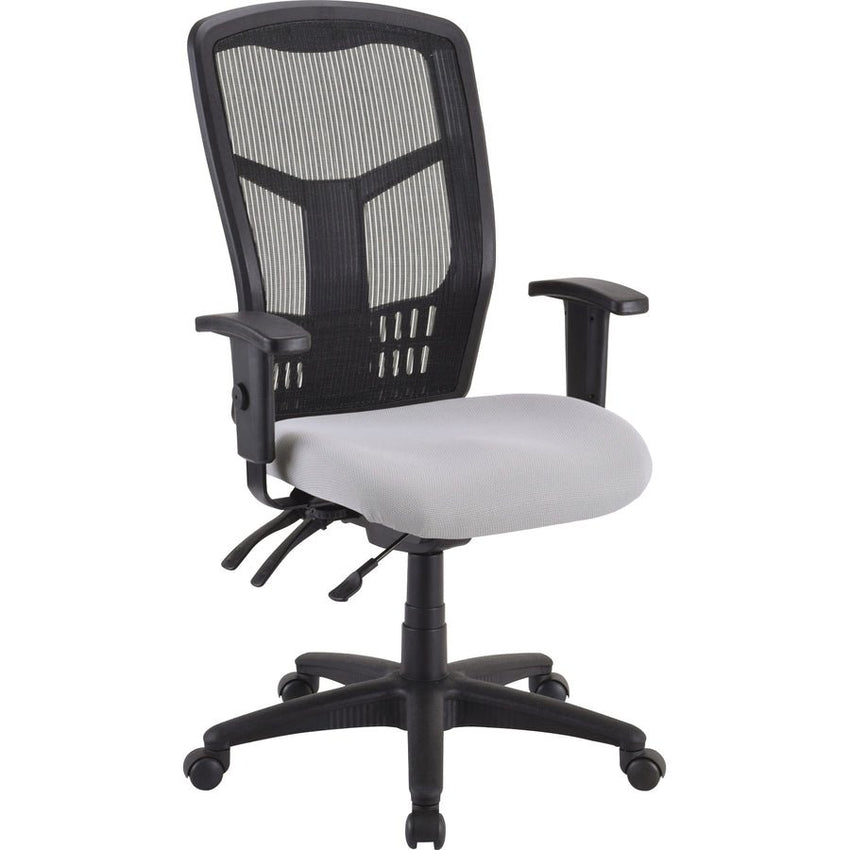 Lorell Ergomesh Executive Mesh High - Back Chair Frame Adjustable Arms and Swivel (LLR - LLR86210) - SchoolOutlet