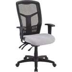Lorell Ergomesh Executive Mesh High - Back Chair Frame Adjustable Arms and Swivel (LLR - LLR86210) - SchoolOutlet