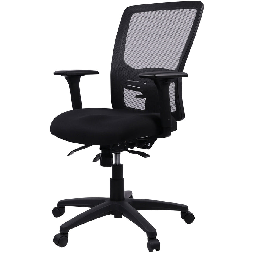 Lorell Ratchet High - Back Mesh Executive Chair with Adjustable Lumbar Support 18.50" - 21.80"H (LLR - LLR86220) - SchoolOutlet
