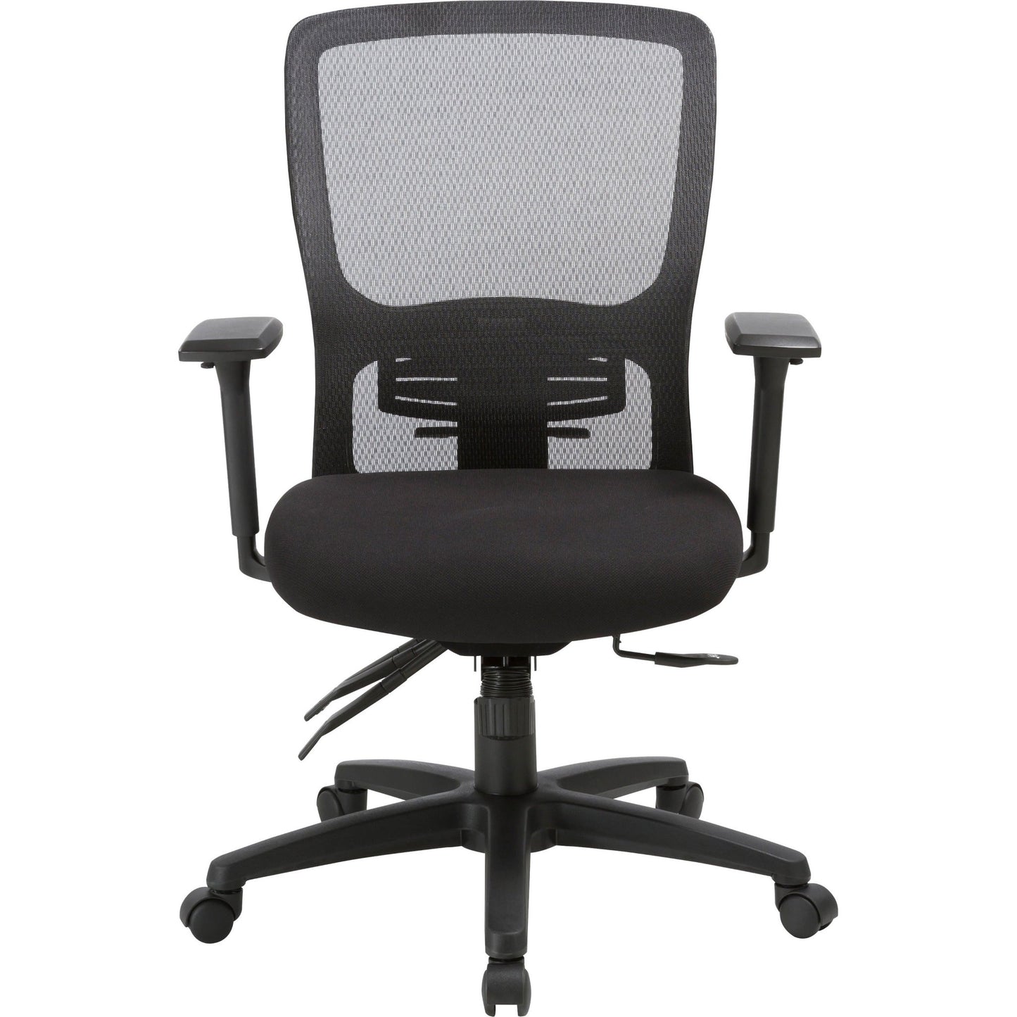 Lorell Ratchet High - Back Mesh Executive Chair with Adjustable Lumbar Support 18.50" - 21.80"H (LLR - LLR86220) - SchoolOutlet