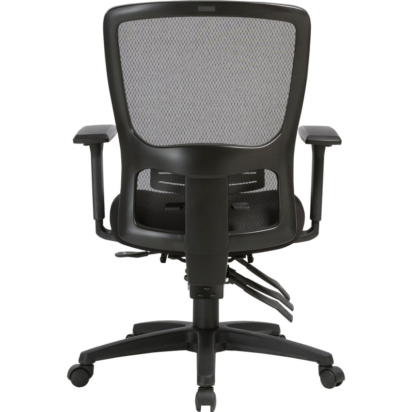 Lorell Ratchet High - Back Mesh Executive Chair with Adjustable Lumbar Support 18.50" - 21.80"H (LLR - LLR86220) - SchoolOutlet