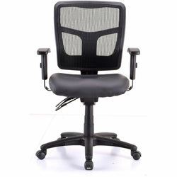 Lorell Executive Antimicrobial Mid-Back Mesh Office Chair with Adjustable Arms 17 - 20.90 "H (LLR-LLR86241)