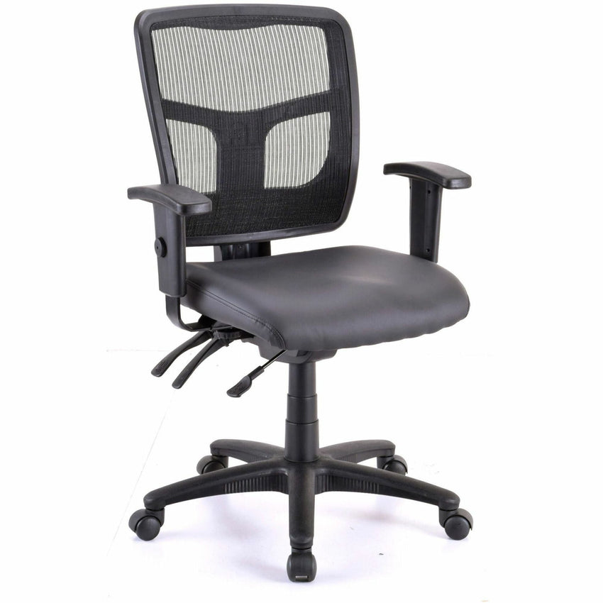Lorell Executive Antimicrobial Mid - Back Mesh Office Chair with Adjustable Arms 17 - 20.90 "H (LLR - LLR86241) - SchoolOutlet
