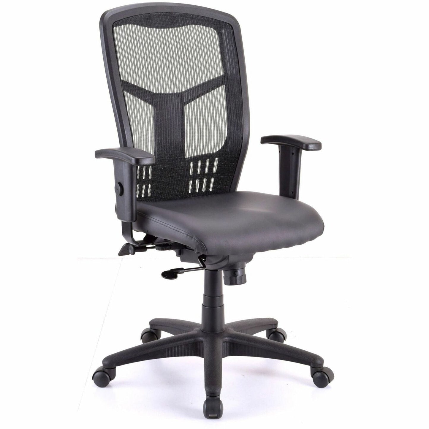 Lorell Executive High - Back Swivel Mesh Office Chair with Antimicrobial Vinyl Seat 18 - 21.50 "H (LLR - LLR86245) - SchoolOutlet