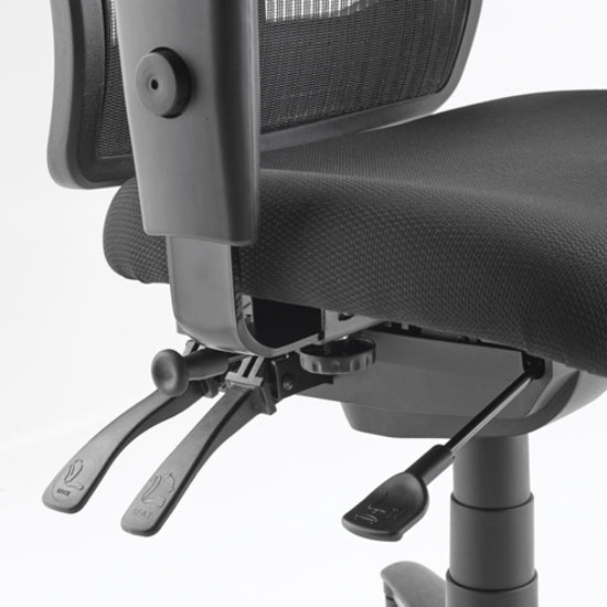 Lorell Ergomesh Swivel Mesh Mid - Back Office Chair with Adjustable Arms 18 - 21.66"H (LLR - LLR86802) - SchoolOutlet