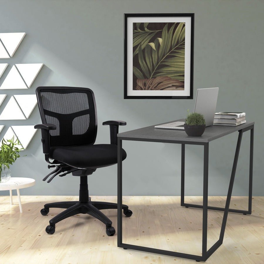 Lorell Ergomesh Swivel Mesh Mid - Back Office Chair with Adjustable Arms 18 - 21.66"H (LLR - LLR86802) - SchoolOutlet