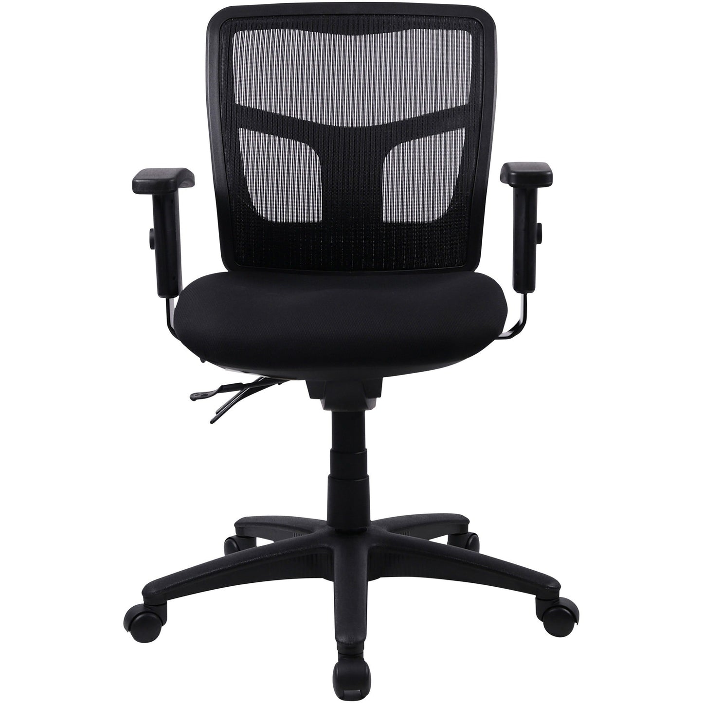 Lorell Ergomesh Swivel Mesh Mid - Back Office Chair with Adjustable Arms 18 - 21.66"H (LLR - LLR86802) - SchoolOutlet