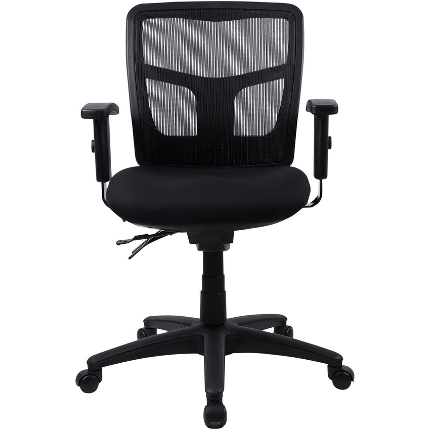 Lorell Ergomesh Swivel Mesh Mid - Back Office Chair with Adjustable Arms 18 - 21.66"H (LLR - LLR86802) - SchoolOutlet