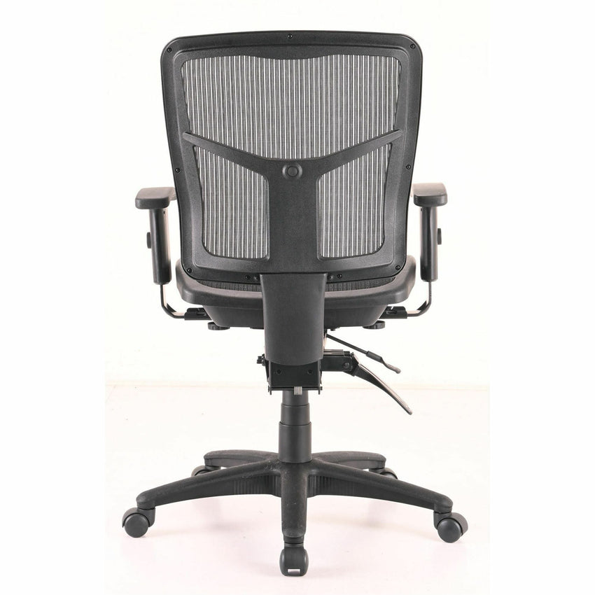 Lorell Mid - Back Mesh Swivel Office Chair with Adjustable Arms 17 - 21"H (LLR - LLR86904) - SchoolOutlet
