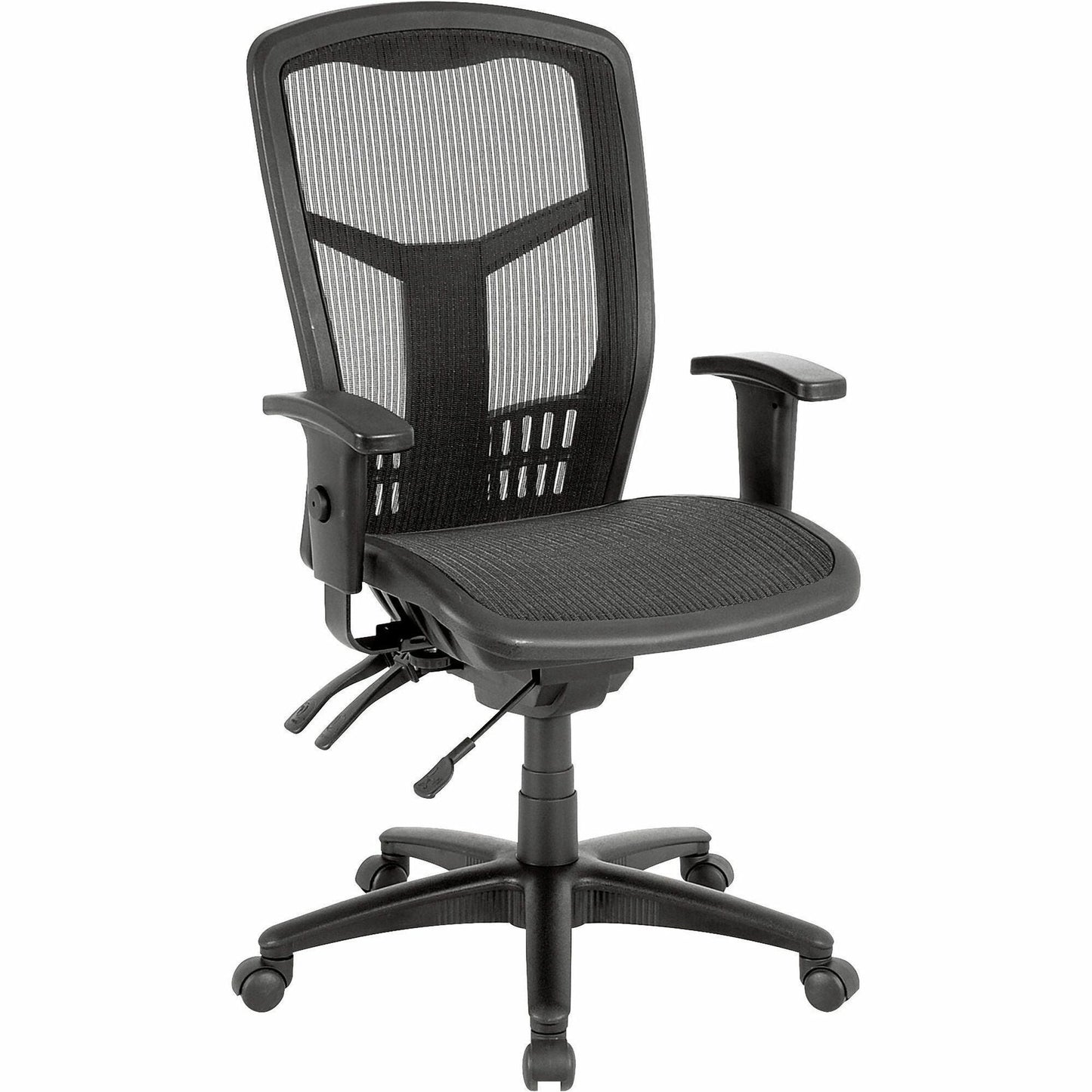 Lorell Executive Mesh High - Back Swivel Office Chair with Adjustable Arms 17 - 21"H (LLR - LLR86905) - SchoolOutlet