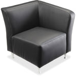 Lorell Fuze Modular Series Left Lounge Chair with Built - In Power and USB Ports 17.75