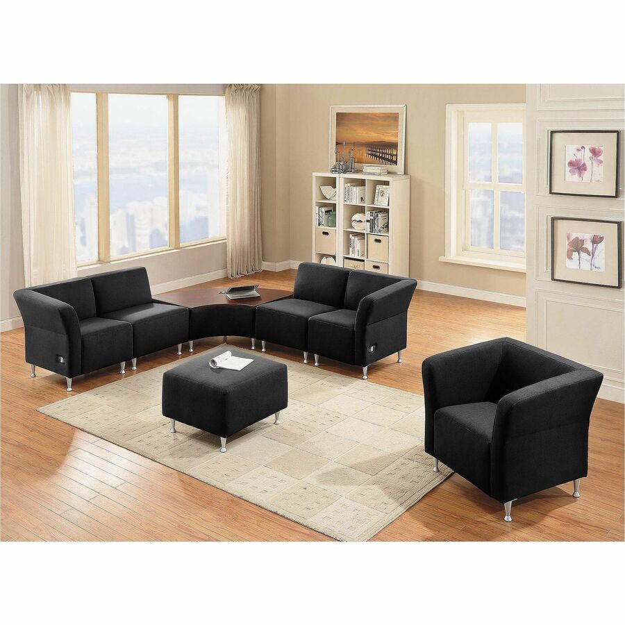 Lorell Fuze Modular Series Left Lounge Chair with Built - In Power and USB Ports 17.75"H (LLR - LLR86919) - SchoolOutlet