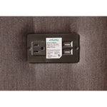 Power - Integrated Mahogany Lorell Fuze Modular Lounge Connector 57.5