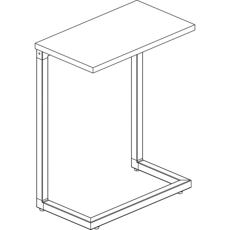 Lorell Quintessence Collection Rectangular Cantilever Table 17.40"W x 9.90"D x 26.50"H (LLR - LLR86927) - SchoolOutlet