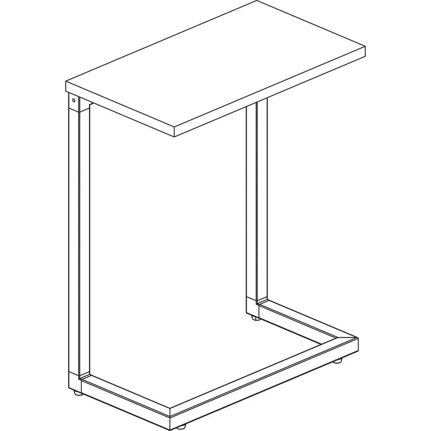 Lorell Quintessence Collection Rectangular Cantilever Table 17.40"W x 9.90"D x 26.50"H (LLR - LLR86927) - SchoolOutlet