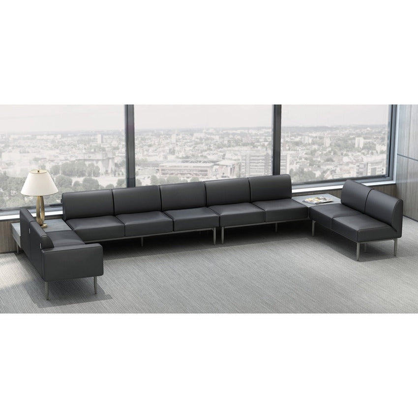 Lorell Contemporary Reception Collection Single Metal Bases 4.5"W x 9.8"D x 1.5"H (LLR - LLR86932) - SchoolOutlet