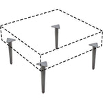 Lorell Contemporary Reception Collection Single Metal Bases 4.5