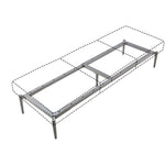 Lorell Contemporary Reception Collection Adjustable Metal Base 47.9