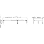 Lorell Contemporary Reception Collection Adjustable Metal Base 47.9