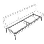 Lorell Contemporary Reception Collection Adjustable Metal Base 47.9