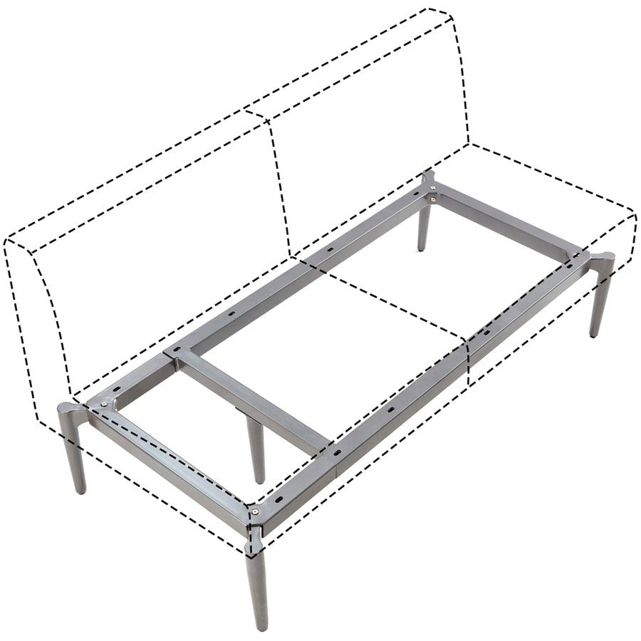 Lorell Contemporary Reception Collection Adjustable Metal Base 47.9"W x 22.9"D x 9.8"H (LLR - LLR86933) - SchoolOutlet