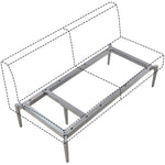 Lorell Contemporary Reception Collection Adjustable Metal Base 47.9