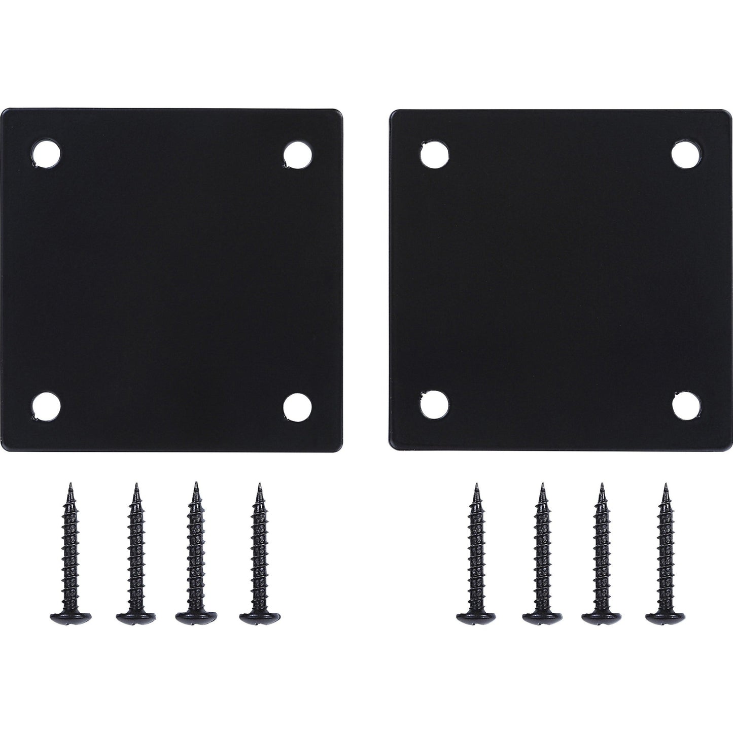 Lorell Fuze Modular Mounting Plates 3.54"W x 3.54"L Black 2 - Pack (LLR - LLR86942) - SchoolOutlet
