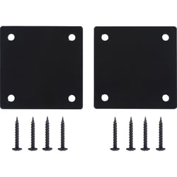 Lorell Fuze Modular Mounting Plates 3.54"W x 3.54"L Black 2-Pack (LLR-LLR86942)